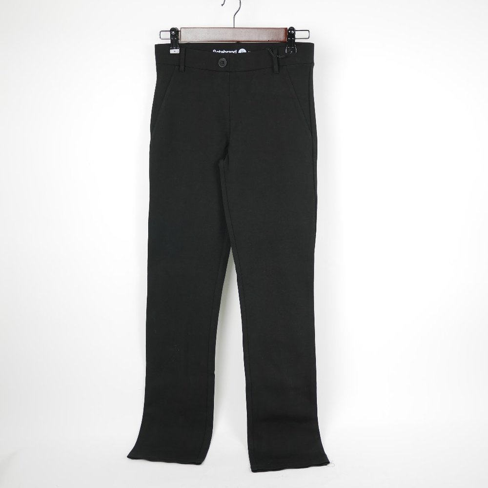 BETABRAND Women's XSp - Black straight leg stretch legging work pants DRESS YOGA